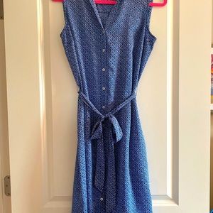 Brooks Brothers Button Up Tie Dress